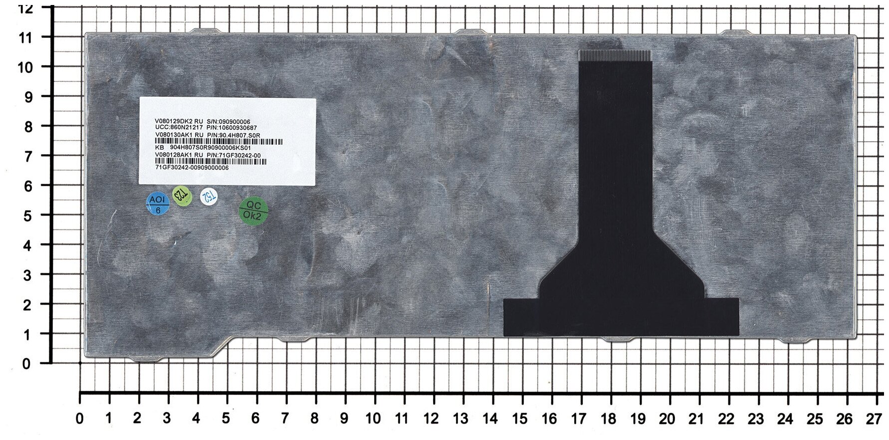 Клавиатура для ноутбука Fujitsu-Siemens V080229AK1 черная 26см