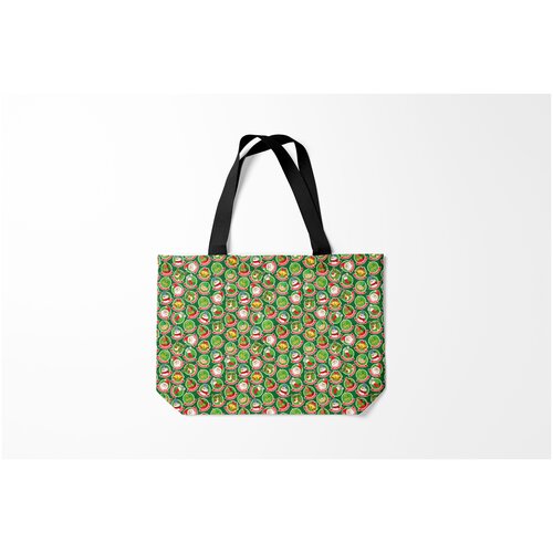 фото Сумка-шоппер / 46х35 см / праздники / новый год новогодние персонажи burnettie