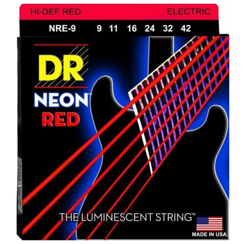 Струны для электрогитары DR String NRE-9 HI-DEF NEON