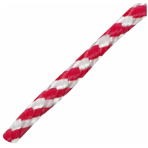 Шнур спирального плетения Standers 6 мм, 20 м, полипропилен, цвет белый/красный