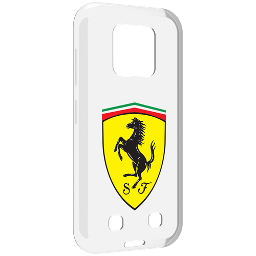 Чехол MyPads Ferrari-3 мужской для Oukitel WP18 задняя-панель-накладка-бампер