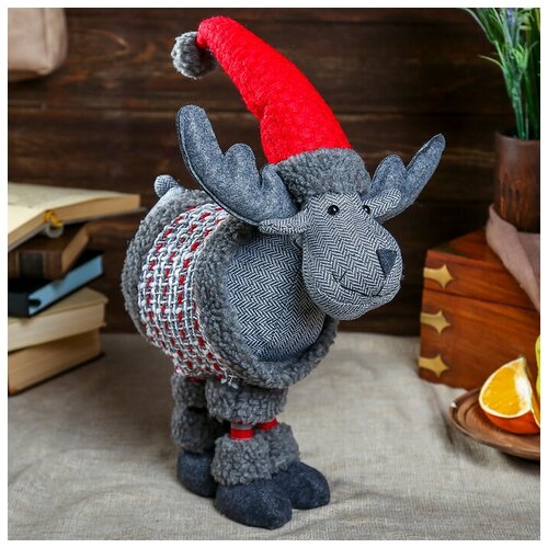 фото Кукла интерьерная "лосик в валенках и зимнем пальто" 38х25,5х13 см 2315163 сима-ленд