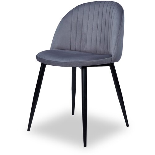 Стул обеденный Неаполь серый велюр, для кухни, столовой, гостиной, Divan24