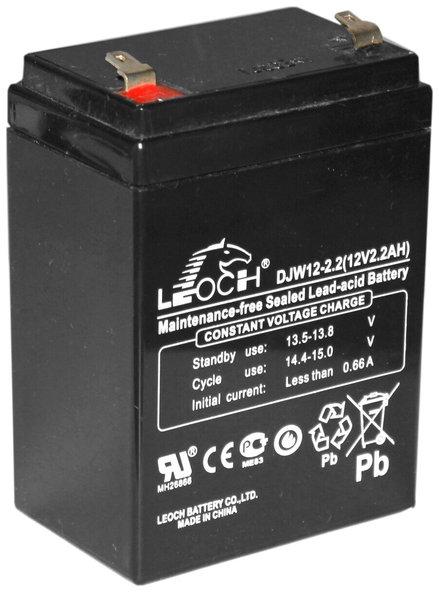 Аккумулятор Leoch DJW 12-22 (12В 22Ач / 12V 22Ah / вывод T1)