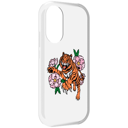 Чехол MyPads тигры-цветочные для Honor X7 задняя-панель-накладка-бампер чехол mypads тигры цветочные для doogee v max задняя панель накладка бампер