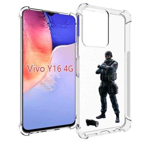 Чехол MyPads Tom-Clancy's-Rainbow-Six-1 для Vivo Y16 4G/ Vivo Y02S задняя-панель-накладка-бампер чехол mypads tom clancy s rainbow six 2 для realme c33 4g задняя панель накладка бампер