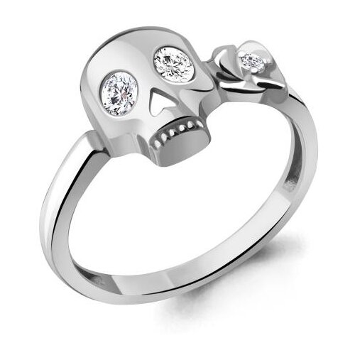 фото Серебряное кольцо aquamarine а68900а с фианитом diamant-online