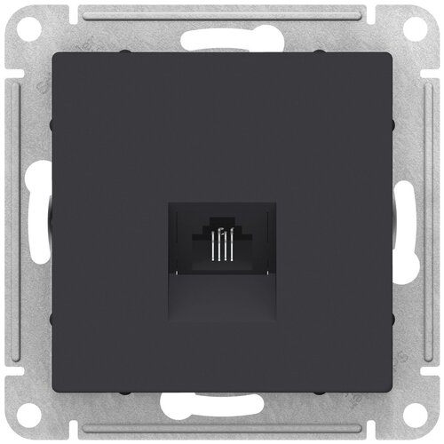 Systeme Electric AtlasDesign Карбон Розетка телефонная RJ11, механизм ATN001081