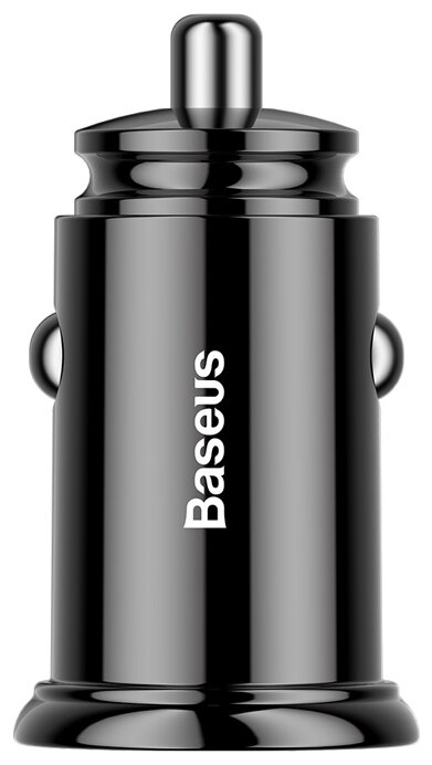 Автомобильное зарядное устройство Baseus Circular Plastic A+C 30W PPS Car Charger, черный