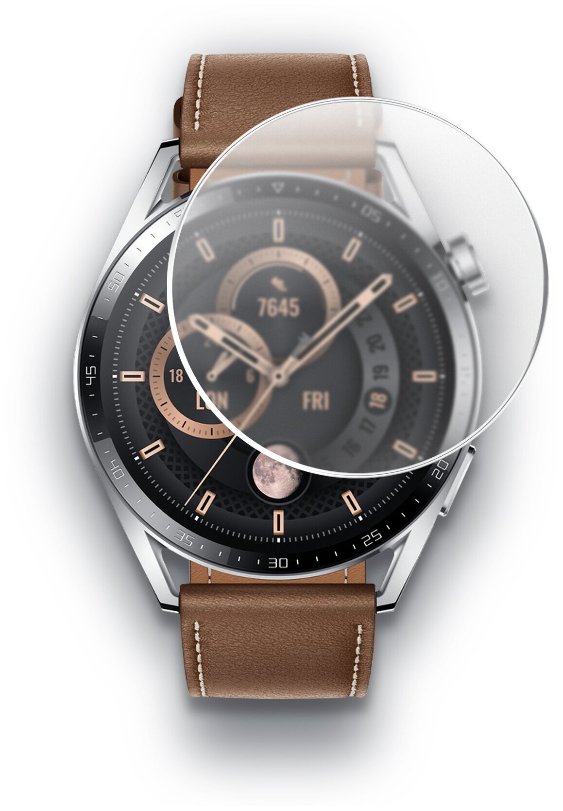 Гидрогелевая защитная пленка на Huawei Watch GT 3 42mm (Хуавей вотч ДжиТи 3 42мм) на часы Матовая силиконовая клеевая основа полноклеевая 2  Brozo