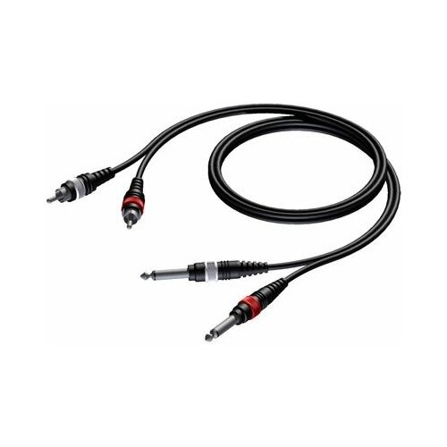Кабель аудио 2xJack - 2xRCA Procab CAB631/1.5 1.5m кабель аудио 2xjack 2xrca roxtone gptc200 2 2 0m