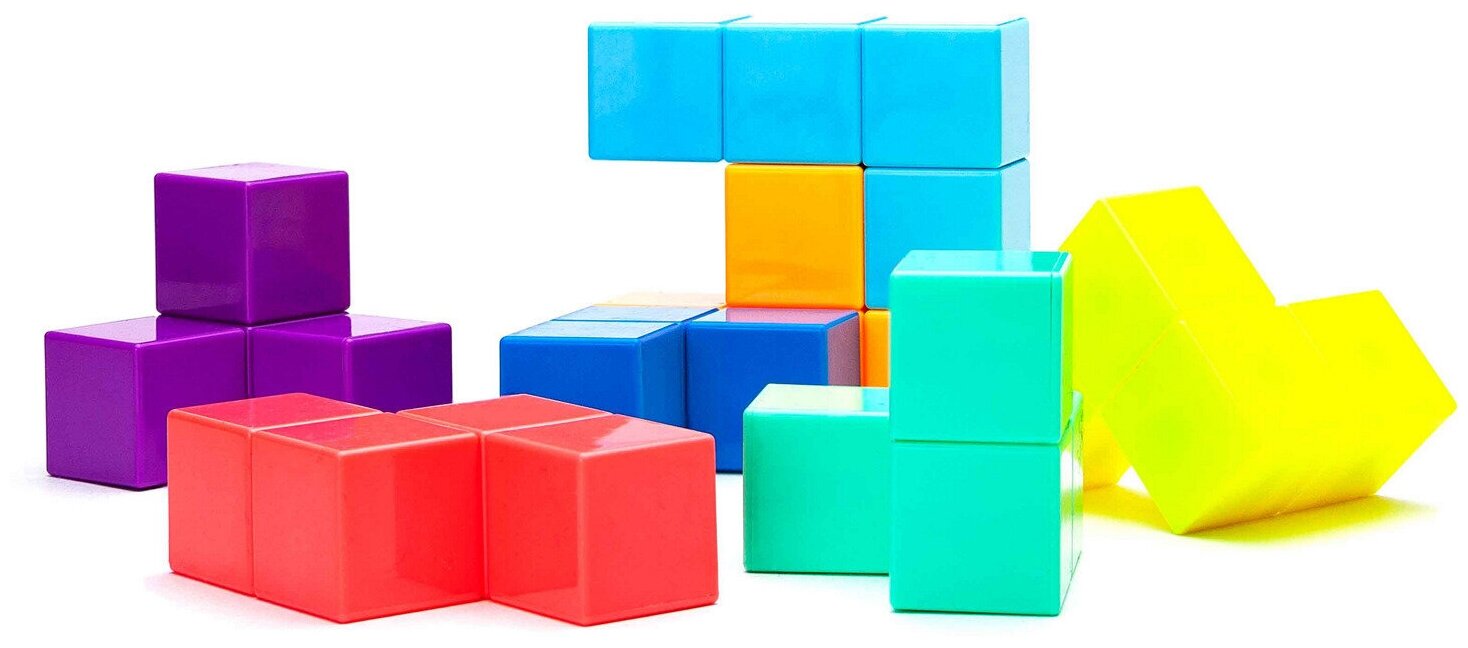 Развивающая игра 3D тетрис магнитный YJ Magnet Blocks Cube, color