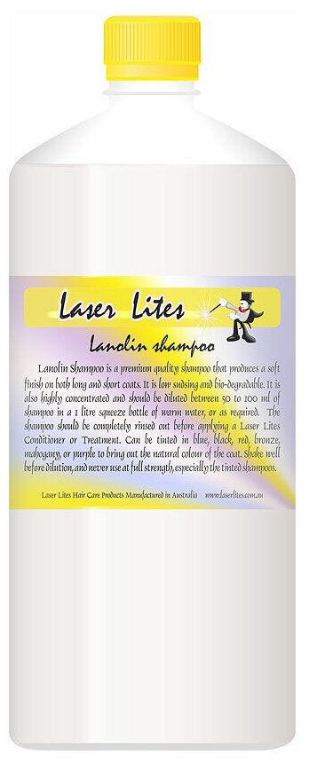 Laser Lites Шампунь ланолиновый (концентрат 1:20) Laser Lites Lanolin, 1л