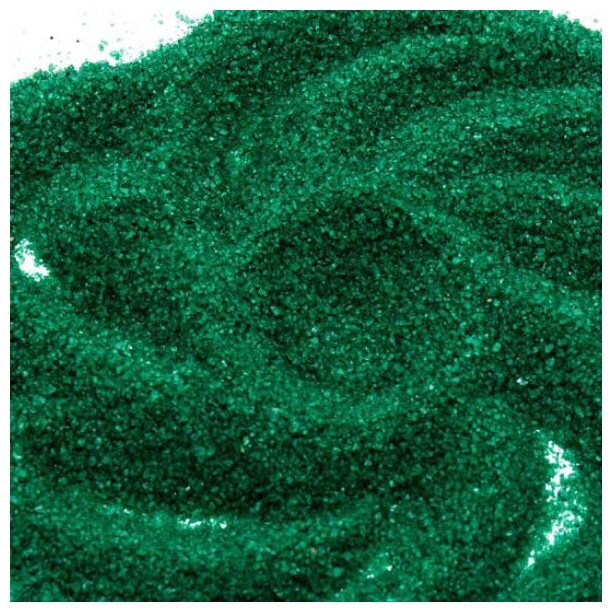 Красивый цветной песок темного зеленого оттенка для смешивания в прозрачных бутылках на песочной церемонии