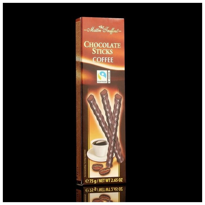 Шоколадные палочки Maitre Truffout с кофейным кремом, 75 г - фотография № 3
