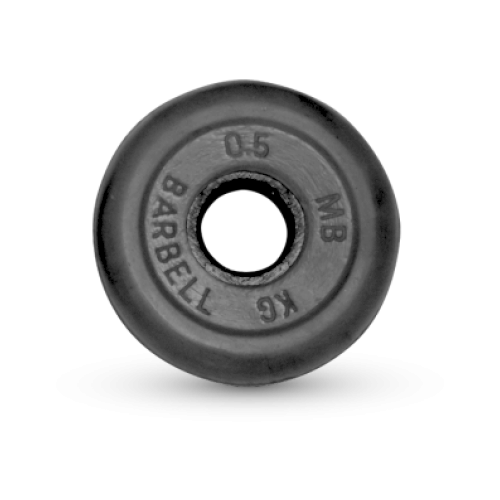 0.5 кг диск (блин) MB Barbell (черный) 26 мм.