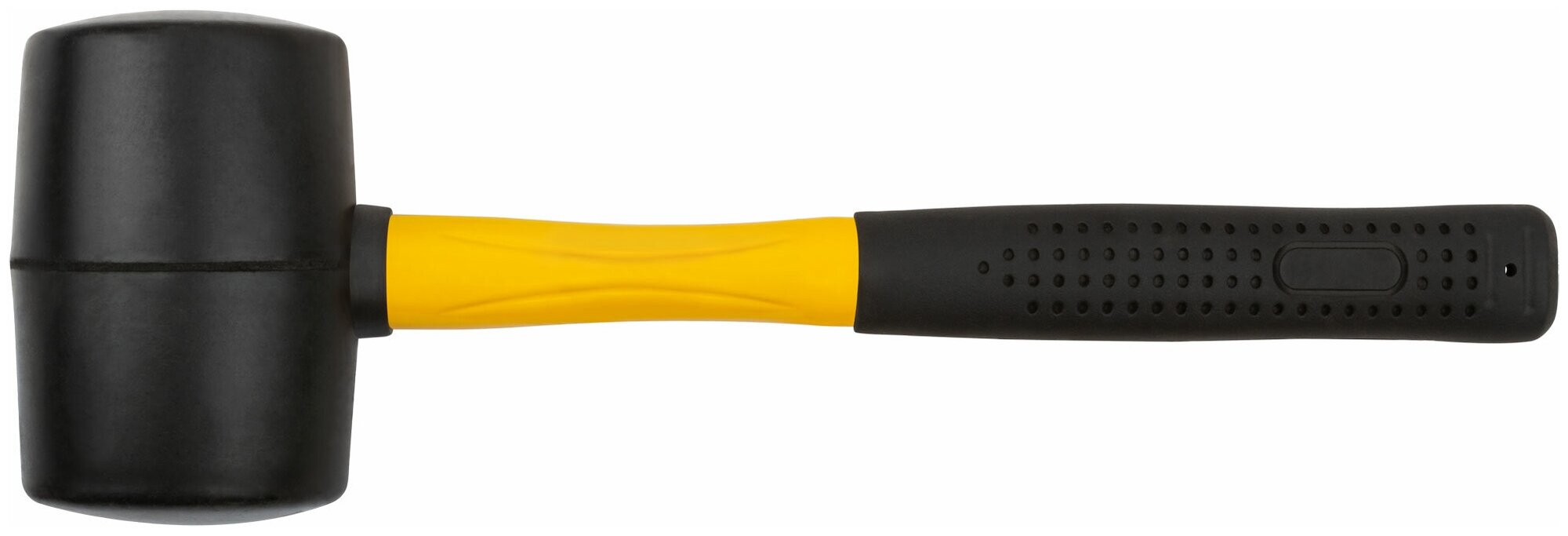 Киянка 80 мм, 900гр, резиновая черная, ручка фиберглассовая - фотография № 14