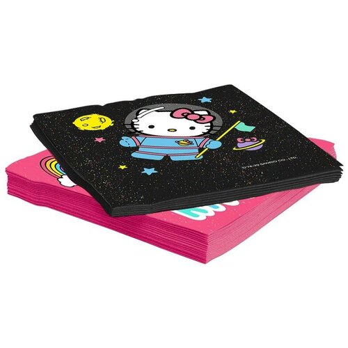 фото Салфетки, hello kitty, с днем рождения!, 33*33 см, 20 шт. дон баллон