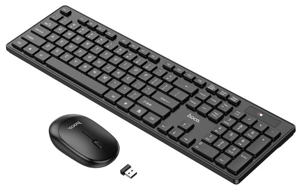 Игровая клавиатура и мышь Hoco GM17 Wireless Business (комплект) (Black)