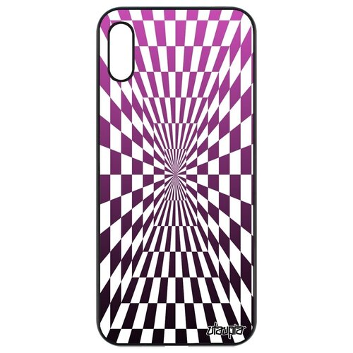 фото Красивый чехол на телефон // honor 8a // "иллюзия шахмат" графика дизайн, utaupia, розовый