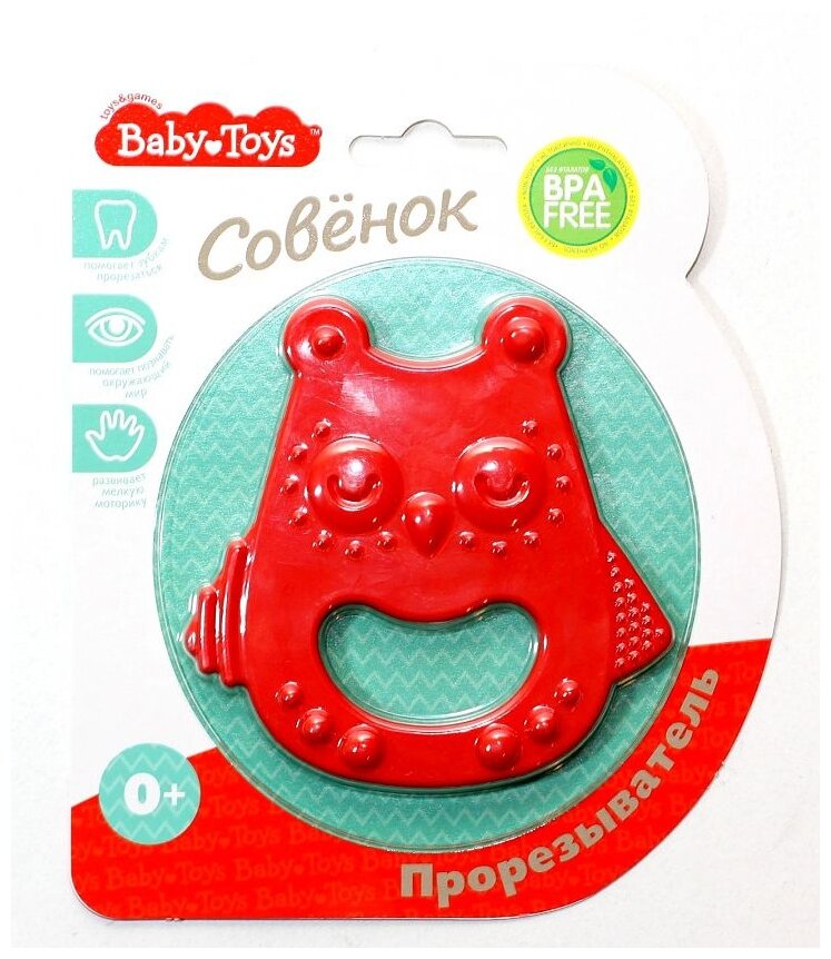 Прорезыватель Baby Toys Совенок 04134, микс