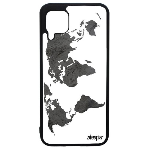 фото Красивый чехол на смартфон // huawei p40 lite // "карта мира" атлас география, utaupia, белый