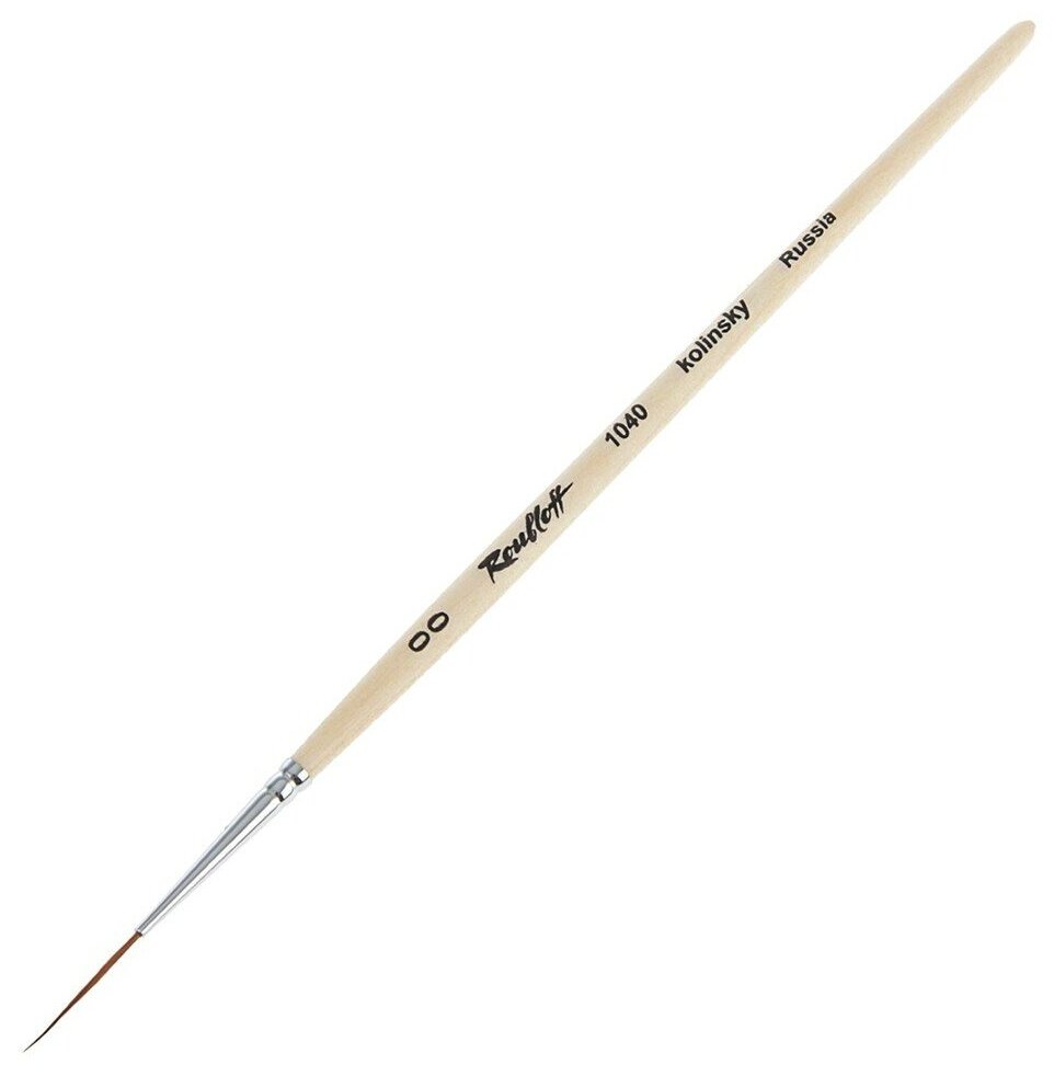 фото Кисть колонок шлеппер № 00, на короткой ручке, покрытой лаком Серия 1040 ЖК4-Ш0,50Б