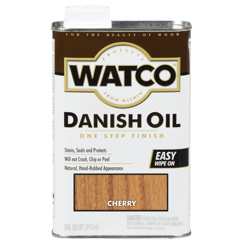 Морилка - Масло для дерева WATCO Danish Oil Датское масло, быстросохнущее, тонирующее, пропитка для дерева, Вишня, 947 мл