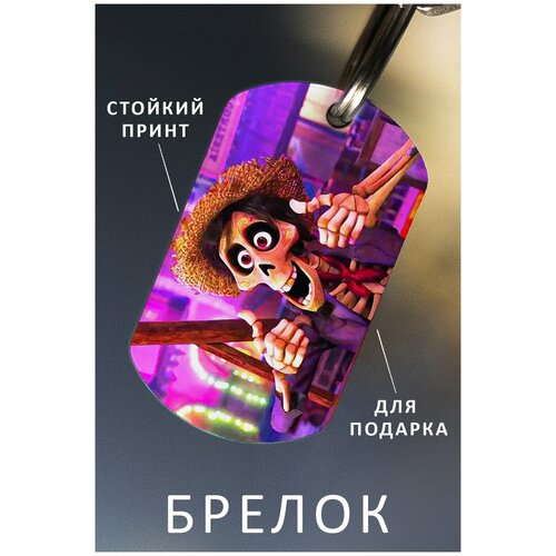 фото Брелок для ключей тайна коко мужской женский аксессуар, брелок на ключи детский подарок ребенку сыну или дочке в виде жетона coco zhenya cloud
