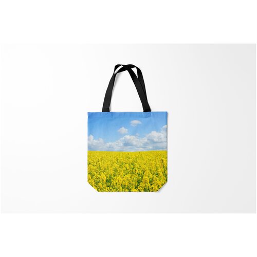 фото Сумка-шоппер / 40х40 см / популярные иллюстрации / природа рапсовое поле burnettie