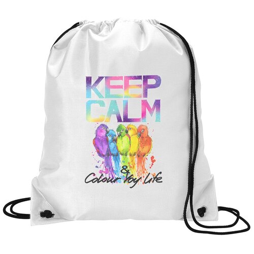 фото Сумка для обуви coolpodarok keep calm and colour you life. попугайчики