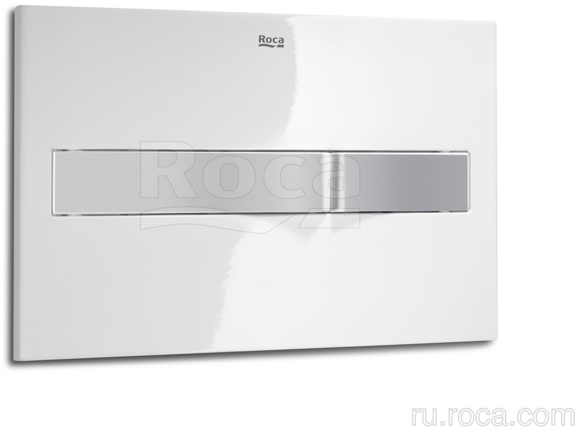 Клавиша для инсталляции Roca Duplo PL-2 двойной смыв, белый/матовый хром 890096005