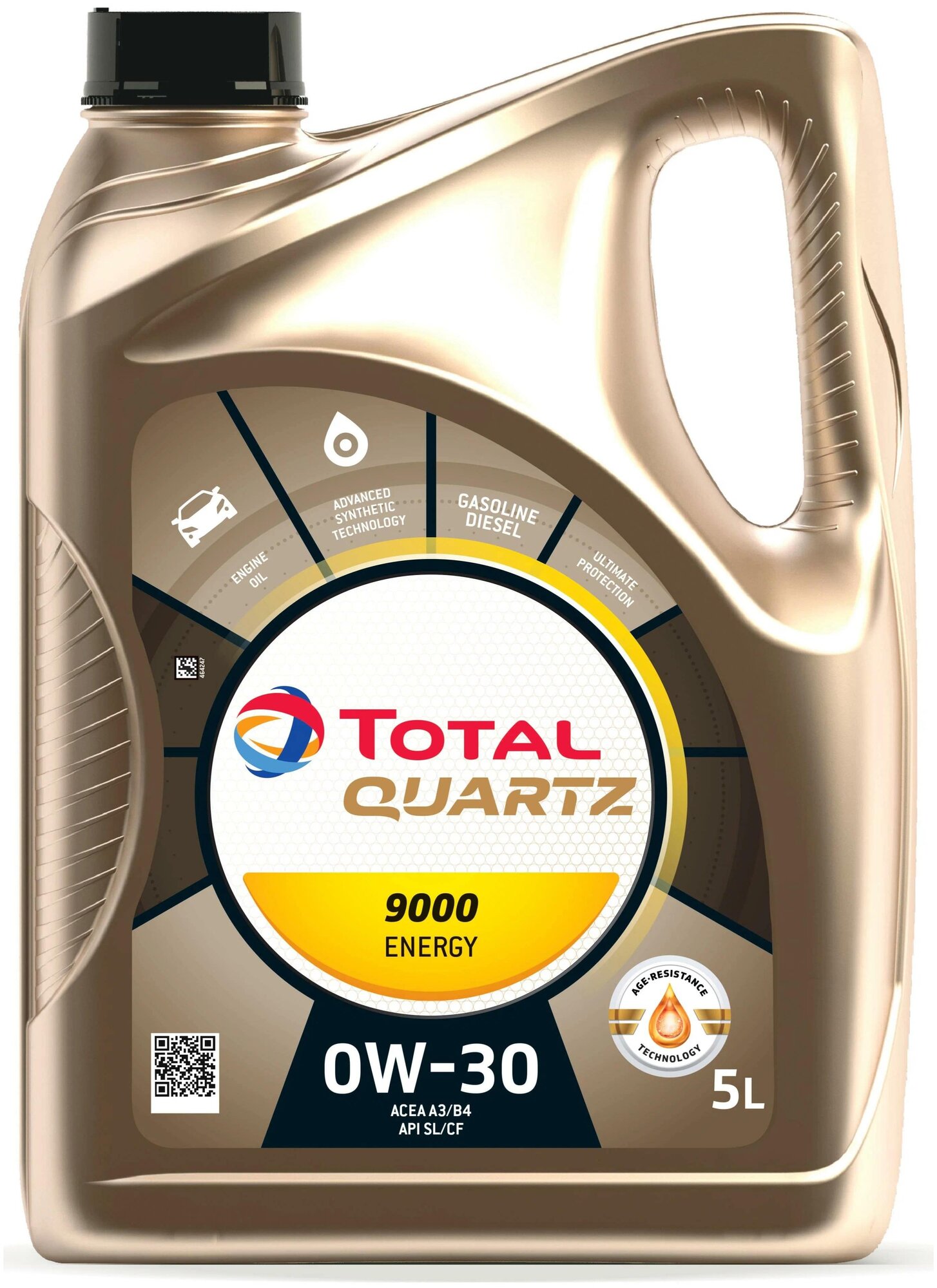 Синтетическое моторное масло TOTAL Quartz 9000 Energy 0W30