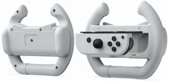 Держатель руль для геймпадов / джойстиков Nintendo Switch TNS-852, 2 шт, белый