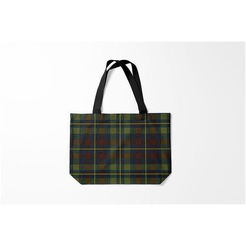 фото Сумка-шоппер / 46х35 см / тренды / геометрия шотландская клетка тартан burnettie
