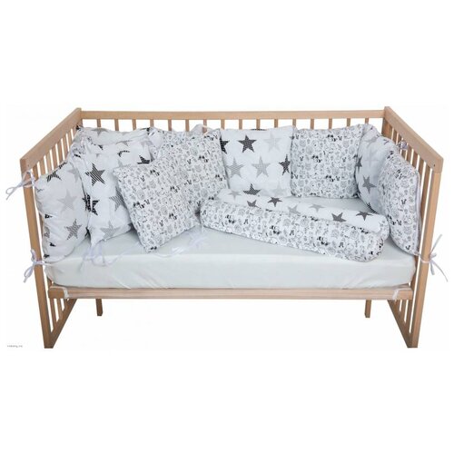 Вомбатик Classic Collection Звери и звезды Комплект подушек-бортиков 3в1(14 предметов)