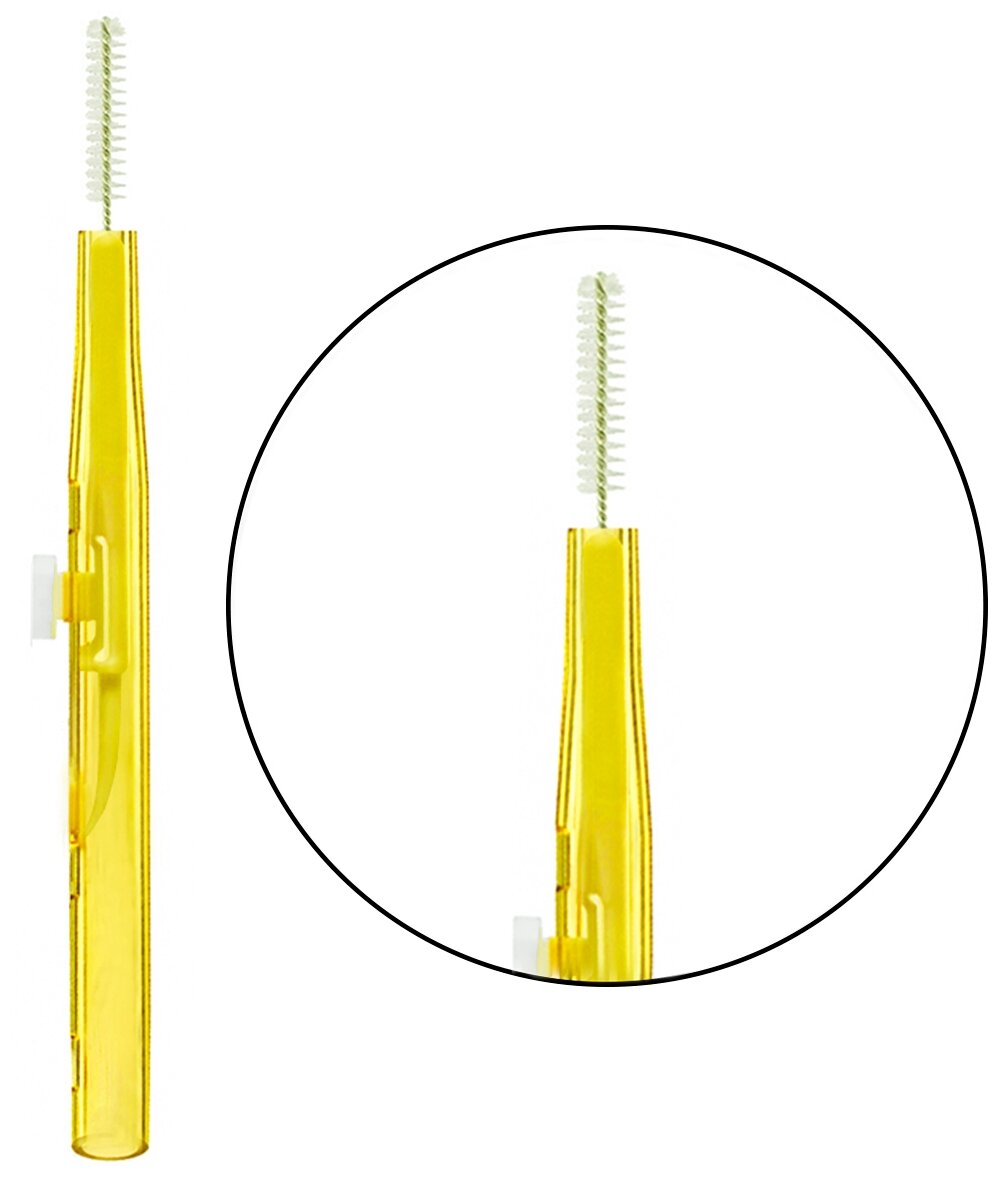 Щеточка многофункциональная для бровей и ресниц baby brush 1.0 мм жёлтая