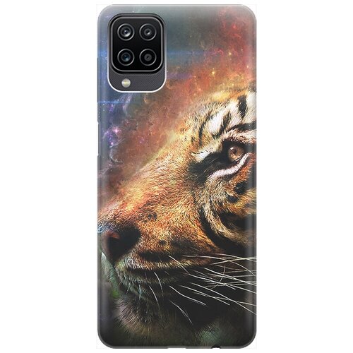 фото Ультратонкий силиконовый чехол-накладка для samsung galaxy a12 с принтом "космический тигр" gosso