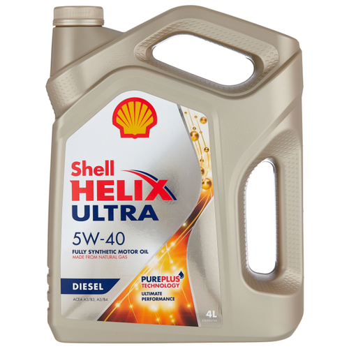 фото Моторное масло shell helix ultra diesel 5w-40 синтетическое 4 л