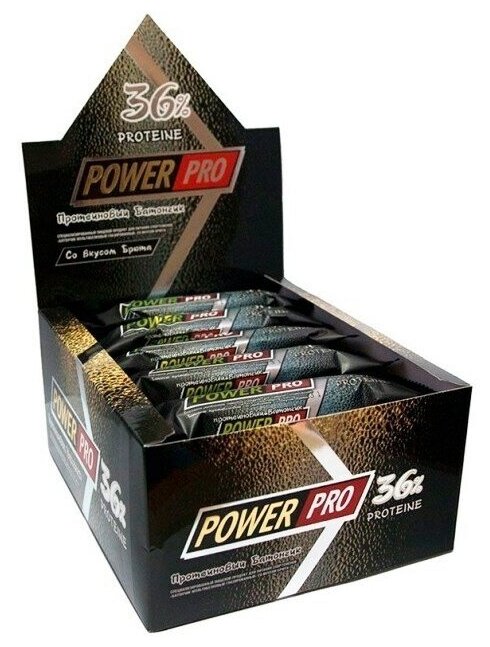 Power Pro Батончики Power Pro 36% 60 г, 20 шт, вкус: брют