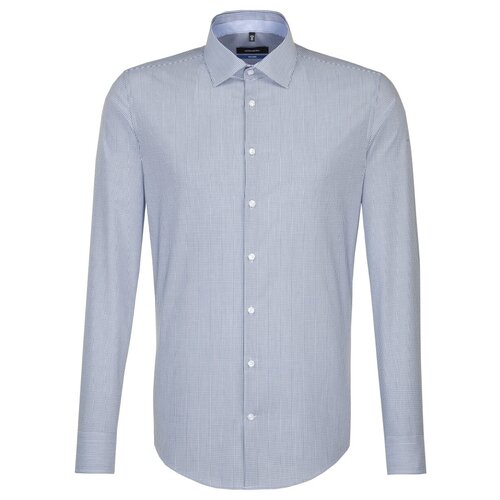 фото Рубашка seidensticker размер 43 синий/белый