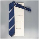 Элегантный синий галстук Rene Lezard 102215 - изображение
