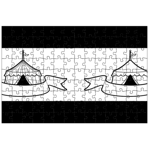 фото Магнитный пазл 27x18см."палатка, цирк, справедливая" на холодильник lotsprints