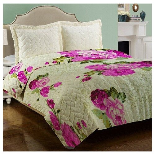 Одеяло 2х слойное стеганное Пион 200*220 (МарТекс)