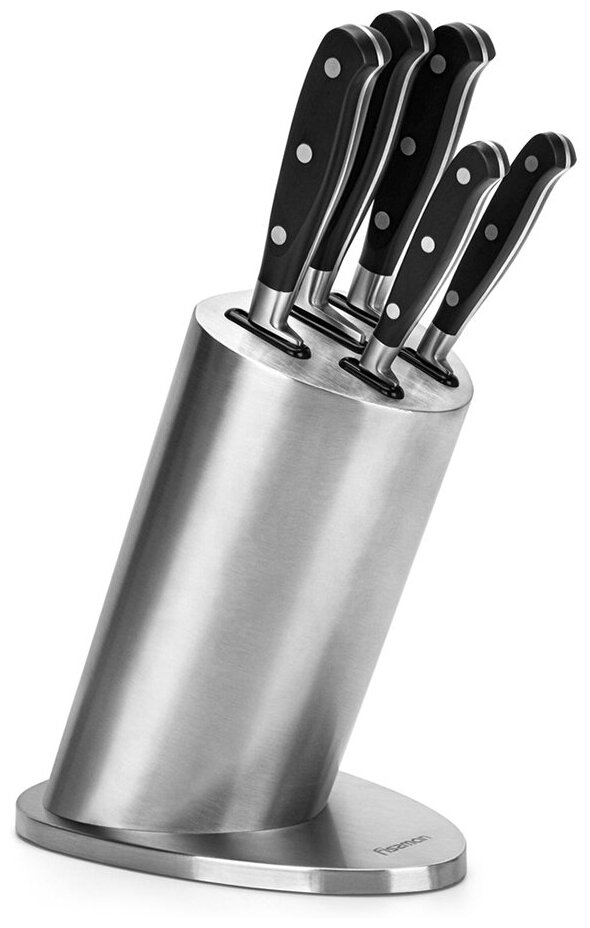 2693 FISSMAN Набор ножей LEIF 6 пр. в металлической подставке (3Cr14 сталь)