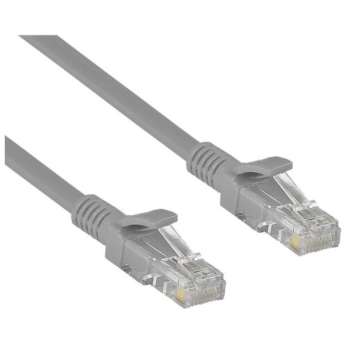 ExeGate Патч-корд UTP 5e кат. ExeGate UTP-RJ45-RJ45-5e-1M-GY с разъемами RJ-45, серый (1.0м) комплект 20 штук патч корд exegate utp rj45 rj45 5e 1m gy cat 5e 1м серый