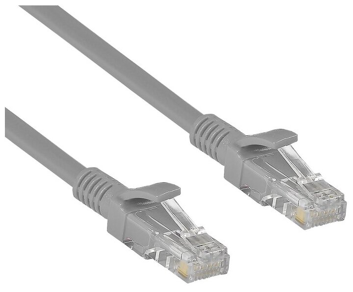 ExeGate Патч-корд UTP 5e кат. ExeGate UTP-RJ45-RJ45-5e-10M-GY с разъемами RJ-45, серый (10.0м)