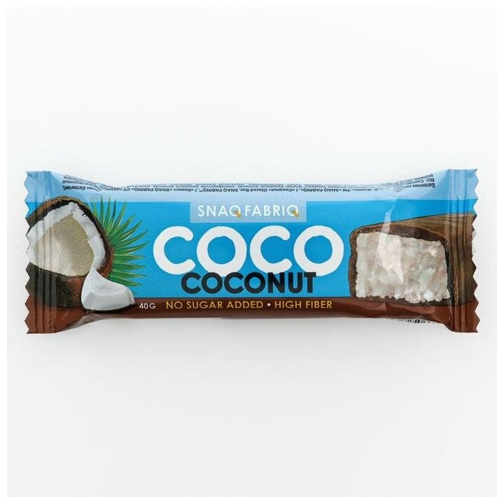 Батончик Snaq Fabriq 40г кокос в шоколаде - фотография № 1