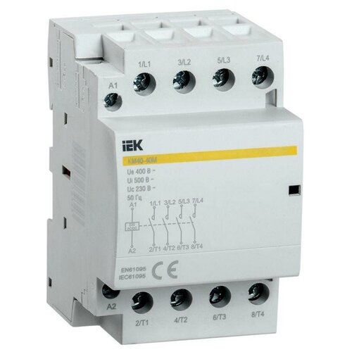 Контактор модульный КМ40-40М AC/DC IEK MKK21-40-40 (6шт)