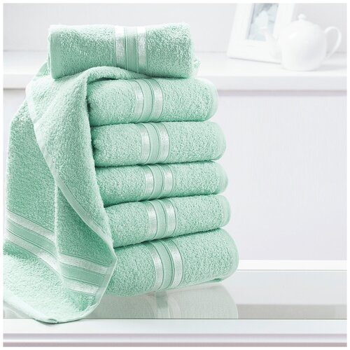 фото Доми полотенце для рук harmonika цвет: ментоловый 33х50 см - 6 шт dome
